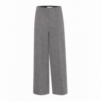 Pantalones ICHI Kate Jacquard Black White Herringbone