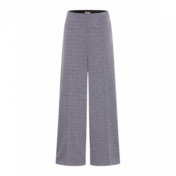Pantalones ICHI Kate Jacquard Patriot Blue Herringbone
