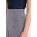 Pantalones ICHI Kate Jacquard Patriot Blue Herringbone