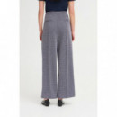 Pantalones ICHI Kate Jacquard Patriot Blue Herringbone