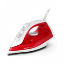 PHILIPS Plancha de Vapor GC1742 2000W Blanca Roja,limpieza de Cal,suela Antiadherente