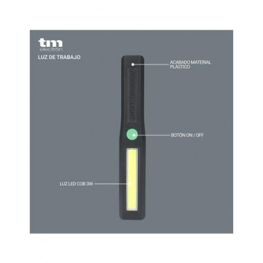 TM ELECTRON Linterna Portatil 3W Led Magnetica TMTOR032