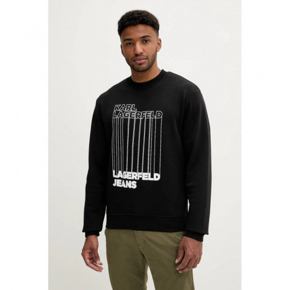 Klj Reg Barcode Sweat Black  KARL LAGERFELD