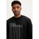 Klj Reg Barcode Sweat Black  KARL LAGERFELD