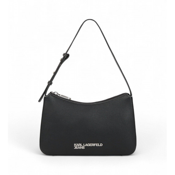 Klj Metal Logo Shoulder Bag Black  KARL LAGERFELD