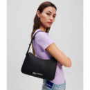 Klj Metal Logo Shoulder Bag Black  KARL LAGERFELD