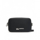 Klj Metal Logo Sm Camera Bag Black  KARL LAGERFELD