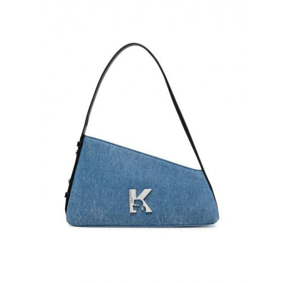 Klj Geo Shoulder Bag Denim Bright Blue M  KARL LAGERFELD