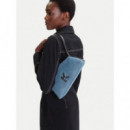 Klj Geo Shoulder Bag Denim Bright Blue M  KARL LAGERFELD