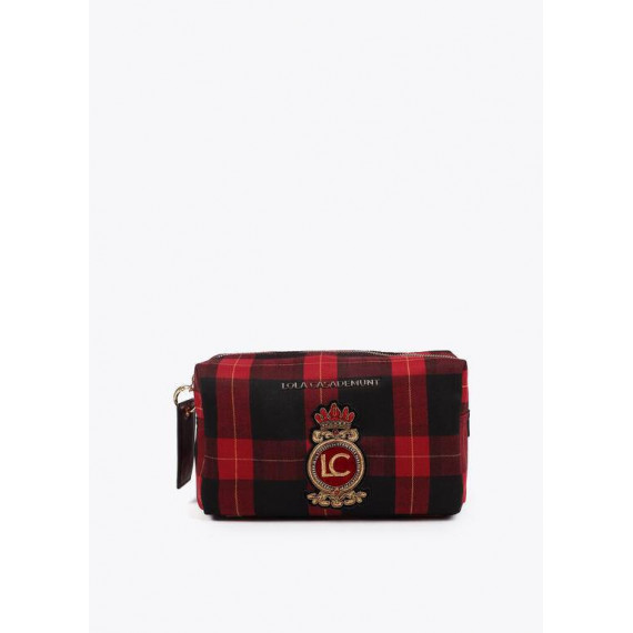Neceser Estampado Animal Print Rojo-negr  LOLA CASADEMUNT