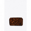 Neceser Estampado Animal Print Marron-negro  LOLA CASADEMUNT