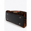 Neceser Estampado Animal Print Marron-negro  LOLA CASADEMUNT