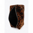 Neceser Estampado Animal Print Marron-negro  LOLA CASADEMUNT
