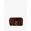 Neceser Estampado Animal Print Marron-negro  LOLA CASADEMUNT