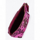 Neceser Estampado Flores Rosa-rojo  LOLA CASADEMUNT