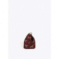 Neceser Estampado Flores Rojo-marron  LOLA CASADEMUNT