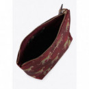 Neceser Estampado Flores Rojo-marron  LOLA CASADEMUNT