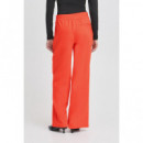 Pantalones ICHI Kate Long Wide Poppy Red