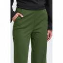 Pantalones ICHI Kate Casual Wide Rifle Green