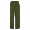 Pantalones ICHI Kate Casual Wide Rifle Green