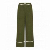 Pantalones ICHI Kate Quilted Rifle Green