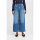 Vaqueros Mujer Vaqueros ICHI Pamala Dark Blue