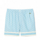 Short Ligero con Estampado de Monograma  LACOSTE