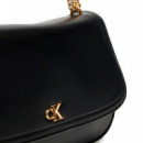 Bolso de Hombro con Cadena de Herrajes con Logo Monograma  CALVIN KLEIN