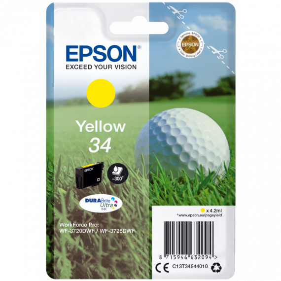 EPSON Cartucho Tinta T3464 Amarillo Nº 34