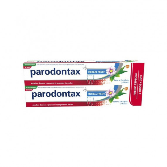 PARODONTAX Duplo Pasta Dentífrica Herbal Fresh Sabor Menta 2 X 75ML