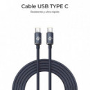 SUBBLIM Cable Usb-c Macho a Usb-c Macho 60W 1M Negro