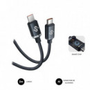 SUBBLIM Cable Usb-c Macho a Usb-c Macho 60W 2M Negro