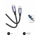 SUBBLIM Cable Usb-c Macho a Usb-c Macho 100W 2M Negro