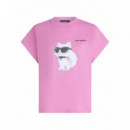KARL LAGERFELD - Ikon Aquarelle C Loose T Shirt - 2AW - A2W17115/2AW