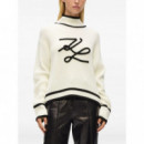KARL LAGERFELD - Soutache Autograph Knit - 100 - A4W18051/100