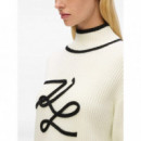 KARL LAGERFELD - Soutache Autograph Knit - 100 - A4W18051/100