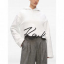 KARL LAGERFELD - Karl Signature Hem Hoodie - B09 - A4W20039/B09