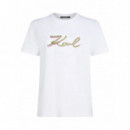 KARL LAGERFELD - Signature Sequins T Shirt - 100 - A4W17052/100