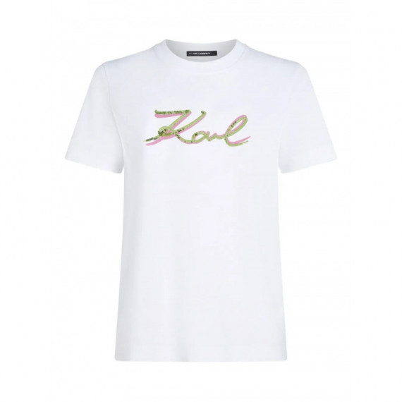 KARL LAGERFELD - Signature Sequins T Shirt - 100 - A4W17052/100