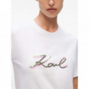 KARL LAGERFELD - Signature Sequins T Shirt - 100 - A4W17052/100