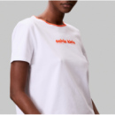 Camiseta CALVIN KLEIN Retro Logo Blanca Naranja