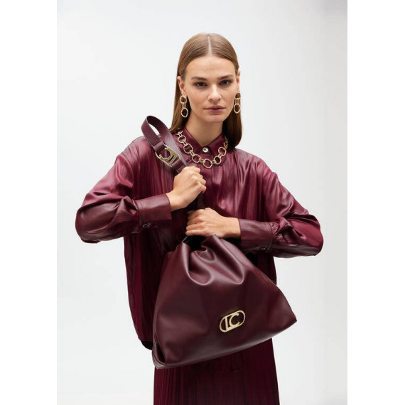 Bolso  Shopper Efecto Piel con Logo Lc O  LOLA CASADEMUNT