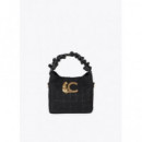 Bolso Pequeño Tweed Asa Fruncida y Logo  LOLA CASADEMUNT