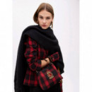 Bolsito Tejido Cuadros Parche Escudo Roj  LOLA CASADEMUNT