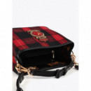 Bolsito Tejido Cuadros Parche Escudo Roj  LOLA CASADEMUNT