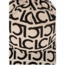 Visera Logotipada Negro-crudo  LOLA CASADEMUNT