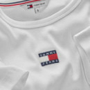 Tjw Slim Badge Rib Tee Ancient White  TOMMY JEANS