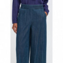 Pantalones ICHI Aubery Washed Dark Blue