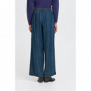 Pantalones ICHI Aubery Washed Dark Blue