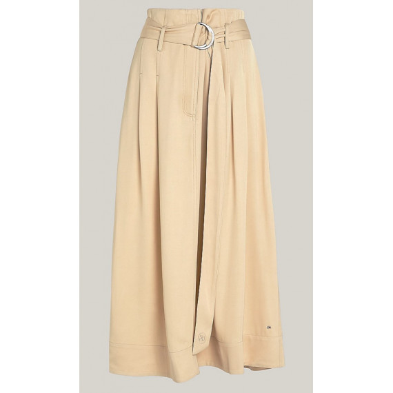 TOMMY HILFIGER - Fluid Utility Belted MIDI Skirt - Aex - F|WW0WW42252/AEX